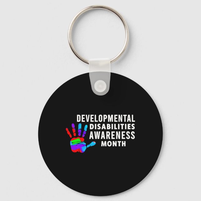 DD Awareness - Developmental Disabilities Awarenes Key Ring (Front)