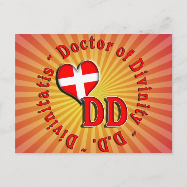 DD CIRCULAR ACRONYM LOGO DOCTOR OF DIVINITY POSTCARD (Front)
