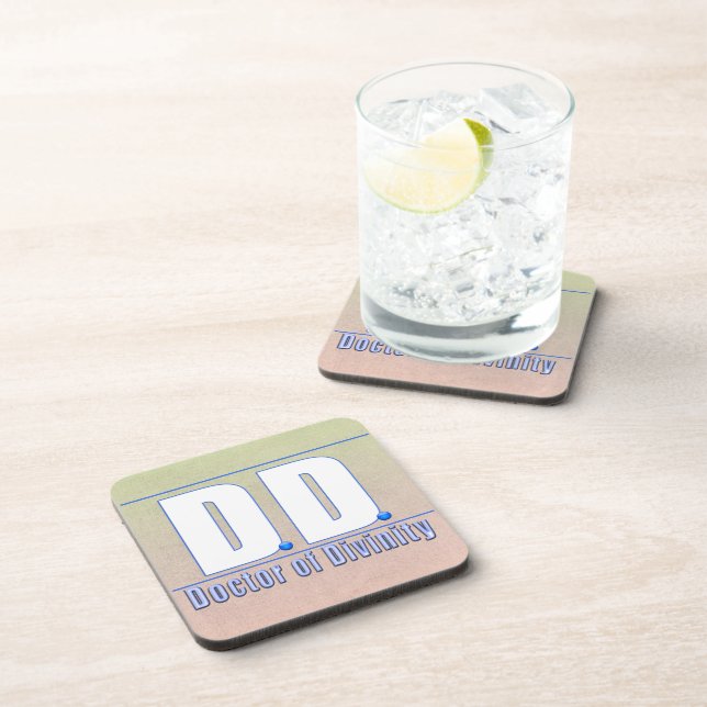 DD Doctor of Divinity Acronym LOGO Coaster (Right Side)