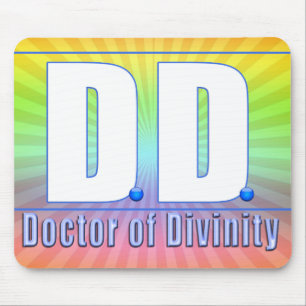 DD Doctor of Divinity Acronym LOGO Mouse Pad