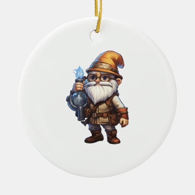 DD Gnome Artificer   Ceramic Ornament (Front)