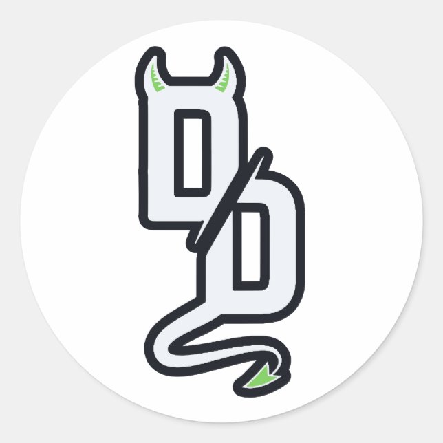 DD Monogram Sticker Sticker (Front)