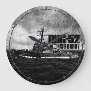 DDG-52 Barry Round (Large) Wall Clock