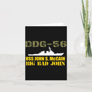 Ddg-56 Uss John S Mccain 4th Of July Shirt Card