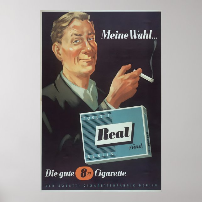 DDR Cigarette Advertisement Poster My choice Real (Front)