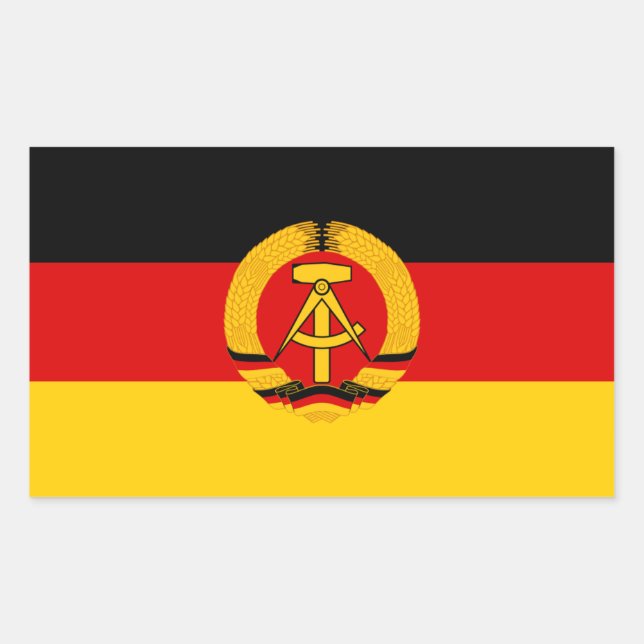 DDR Flag Rectangular Sticker (Front)