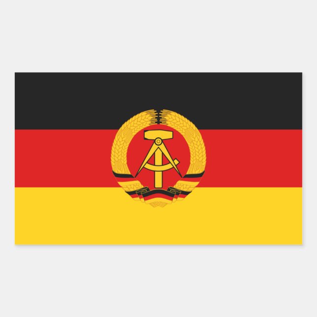 DDR Flag Rectangular Sticker (Front)