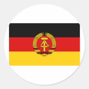 DDR German Democratic Republic Flag Classic Round Sticker