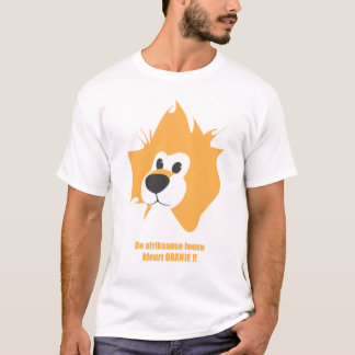 "De afrikaanse leeuw kleurt ORANJE !!" t-shirt WK