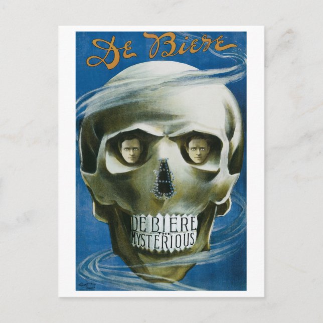 De Biere ~ The Mysterious Magician Vintage Magic Postcard (Front)