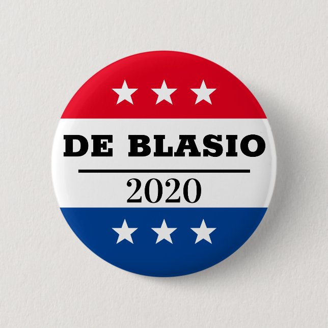 De Blasio 2020 Election Pin (Front)