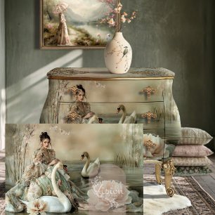 De bonne grâce Bouffant Portrait & Swan Tissue Paper