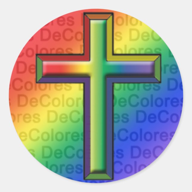 De Colores and Cross Sticker (Front)