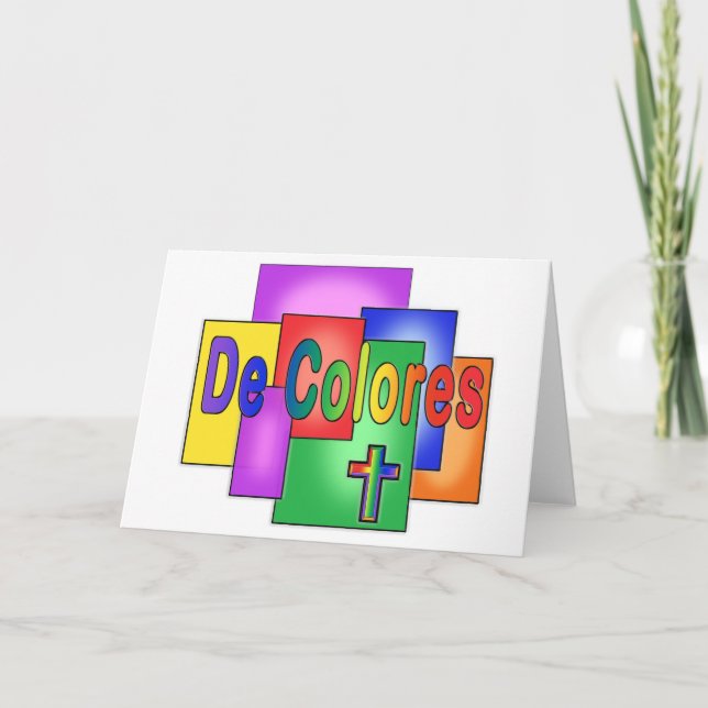 De Colores Rainbow Stained Glass Card (Front)