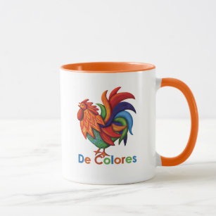 De Colores Rooster Gallo 11 oz Ringer Mug