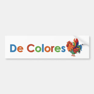 De Colores Rooster Gallo Bumper Sticker