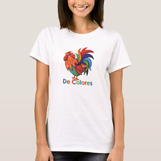 De Colores Rooster Gallo Women's Flowy Circle Top