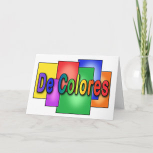 De Colores Stained Glass Palanca Card