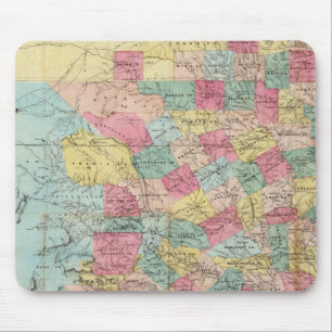 De Cordova's Map of Texas Mouse Pad