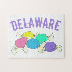 DE Delaware Beach Salt Water Taffy Candy Jigsaw Puzzle