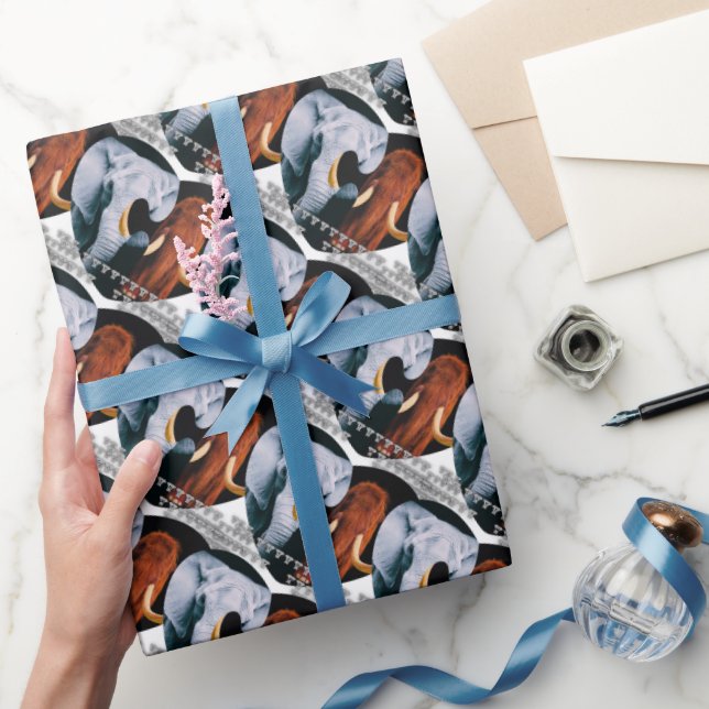 De-Extinction Wooly Mammoth Wrapping Paper (Gifting)