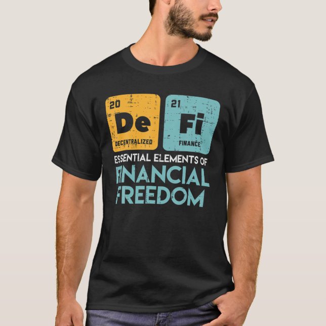 De Fi Decentralised Finance Crypto Stock Exchange T-Shirt (Front)