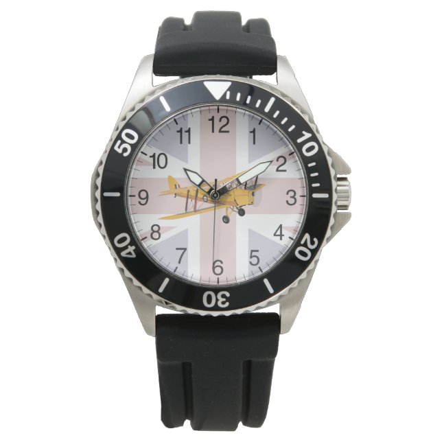 de Havilland DH.82 Tiger Moth British WW2 Aeroplan Watch (Front)