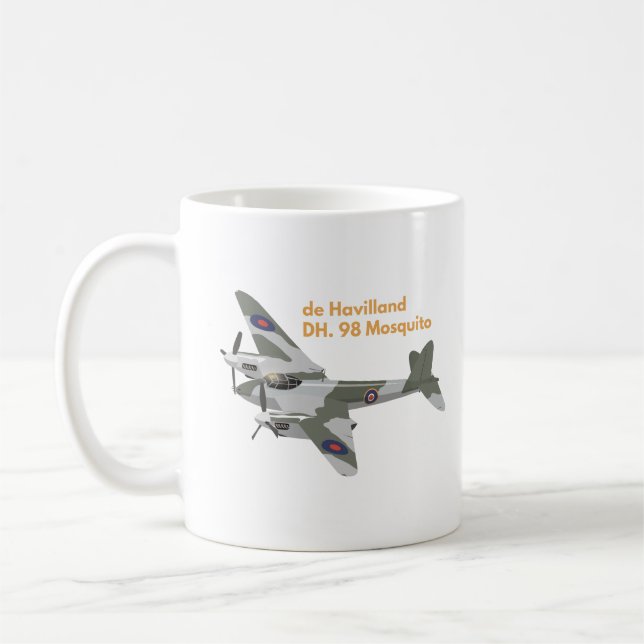 de Havilland DH.98 Mosquito British WW2 Aeroplane Coffee Mug (Left)