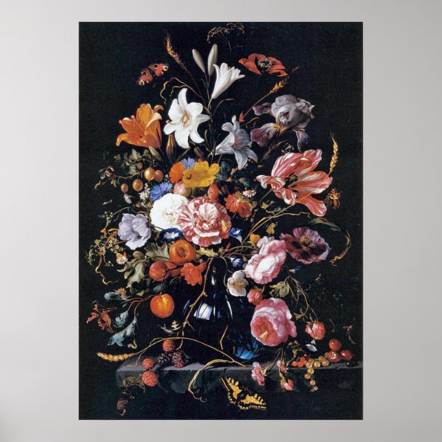de Heem Floral Vase Painting Poster (Front)