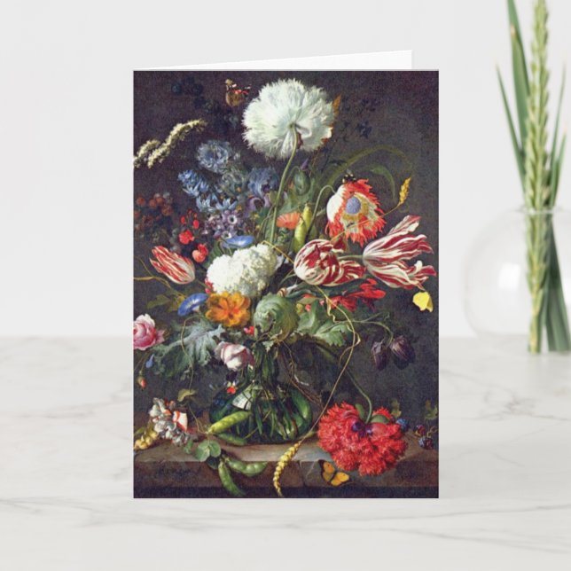 De Heem Flower Greeting Card (Front)
