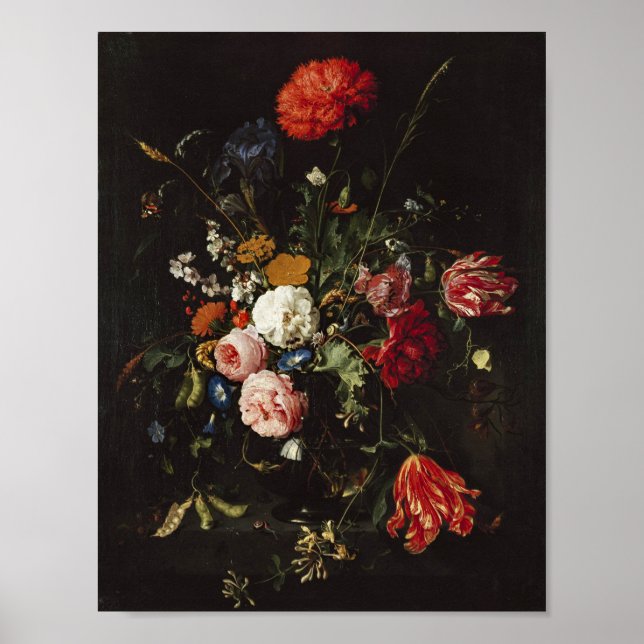 de Heem Flower Vase Painting Poster (Front)