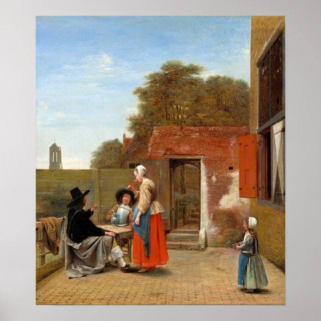 De Hooch - A Dutch Courtyard Poster (Front)