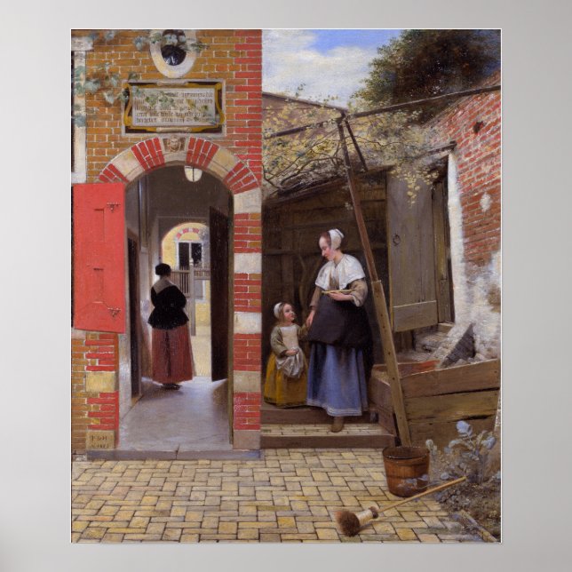 De Hooch - Courtyard Of A House 1658 Poster (Front)