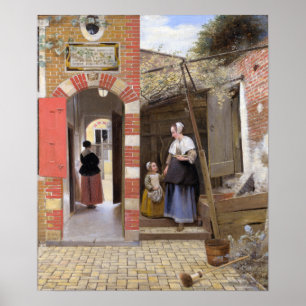 De Hooch - Courtyard Of A House 1658 Poster