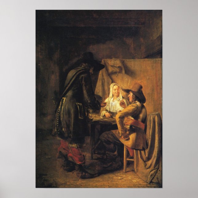 De Hooch - Tric Trac Player Poster (Front)