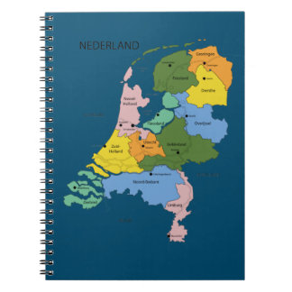 De kaart van Nederland Notebook