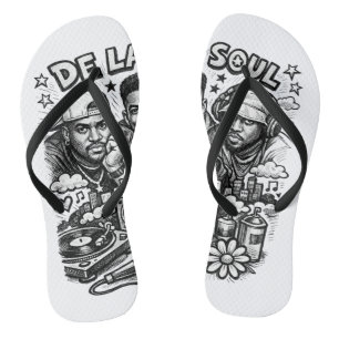 De La Soul Hip Hop Tribute Vintage Streetwear Thongs