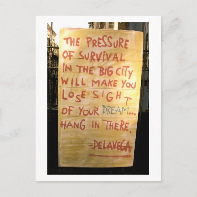 de La Vega's street art Postcard (Front)