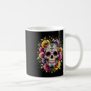 De Los Muertos Day Of The Dead Sugar Skull Hallowe Coffee Mug