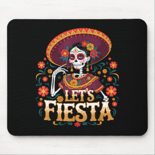 De los muertos la catrina sugar skull cinco de may mouse pad