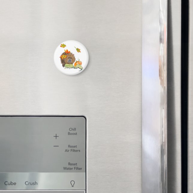 DE Magnet Herbst Igel with pumpkin (In Situ (Fridge))