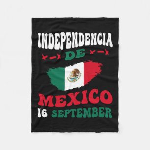 De Mexico Flag Pride Mexican Independence Day Fleece Blanket