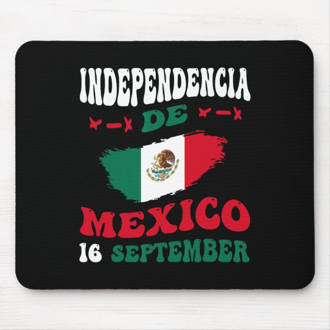 De Mexico Flag Pride Mexican Independence Day  Mouse Pad (Front)