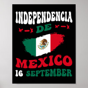 De Mexico Flag Pride Mexican Independence Day Poster
