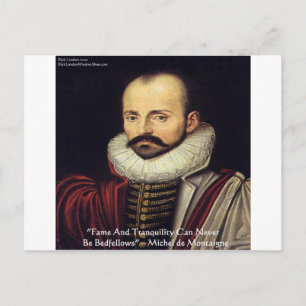de Montaigne "Bedfellows" Wisdom Quote Gifts Postcard