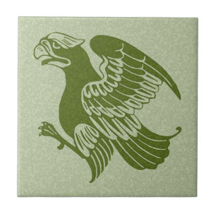 De Morgan's Eagle Small Ceramic Tile