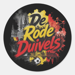 De Rode Duivels - Belgium national team nickname Classic Round Sticker