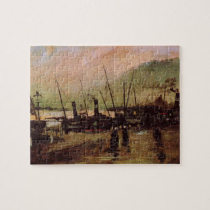 De Ruijterkade in Amsterdam by Vincent van Gogh Jigsaw Puzzle