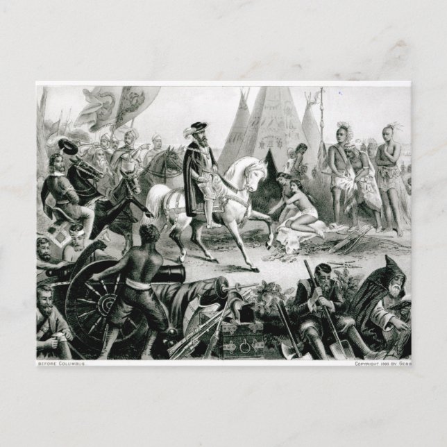 De Soto Discovering the Mississippi Postcard (Front)