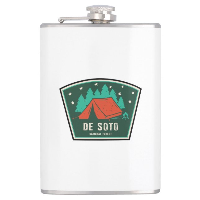 De Soto National Forest Camping Hip Flask (Front)